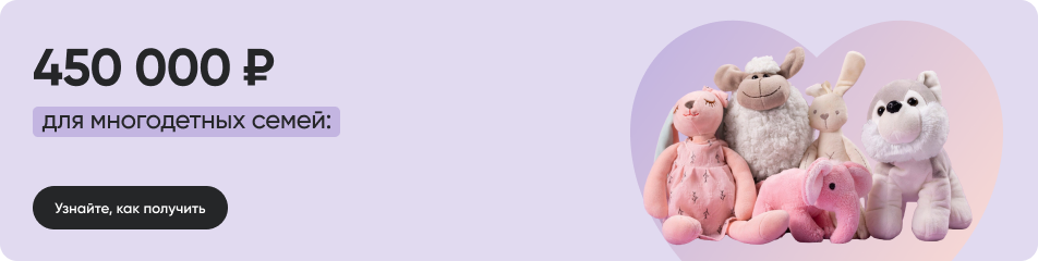 450 тысяч рублей для многодетных 450 тысяч рублей для многодетных